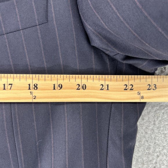 Hickey Freeman Loro Piana Tasmanian Jacket Men 44R Super 150’s Blue Stripe READ - Picture 9 of 15